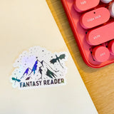 fantasy reader sticker