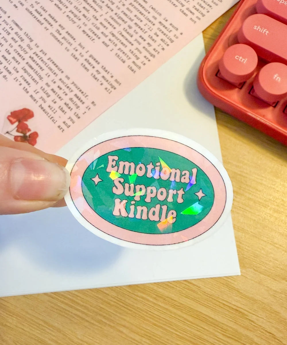 emotional support kindle badge sticker