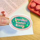 emotional support kindle badge sticker