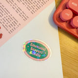 emotional support kindle badge sticker