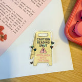 caution smut sign sticker