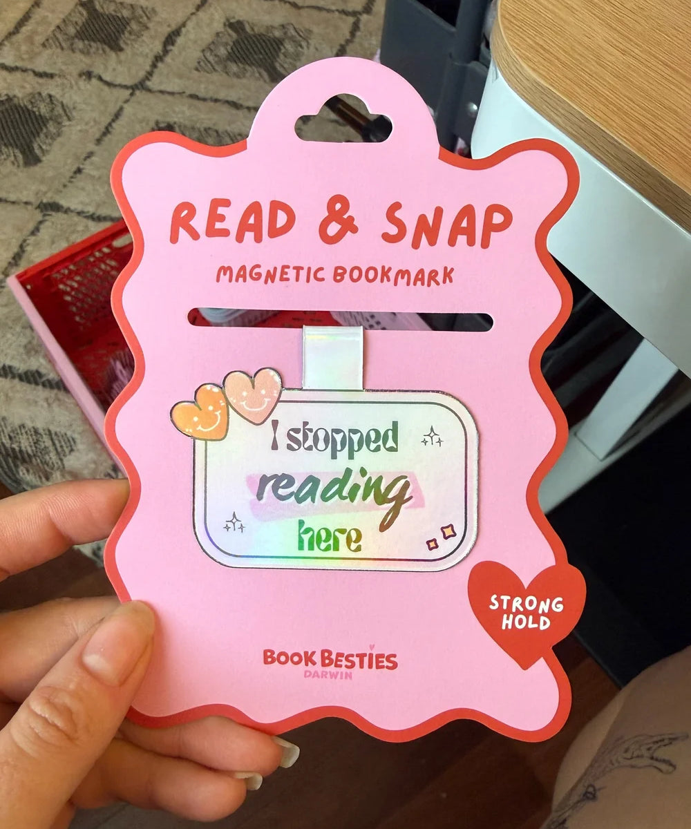 I stopped reading here read & snap bookmark - blush