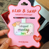 I stopped reading here read & snap bookmark - blush