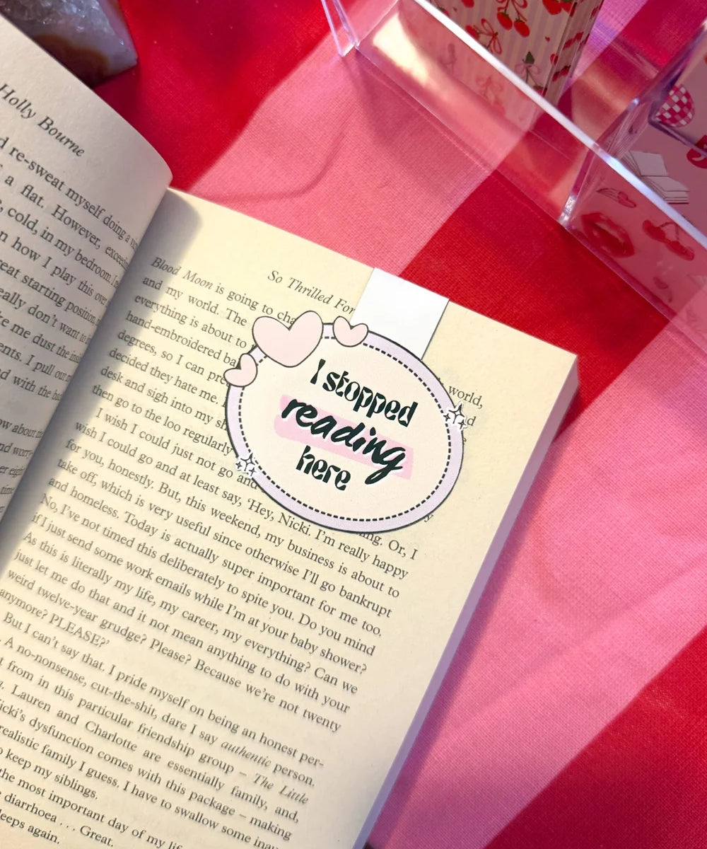 i stopped reading here read & snap bookmark - lilac