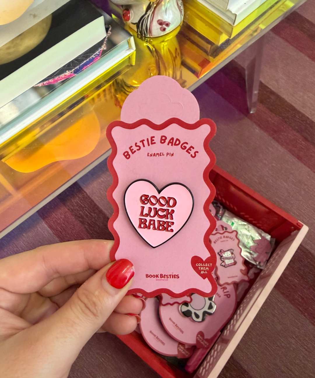 bestie badges - good luck babe