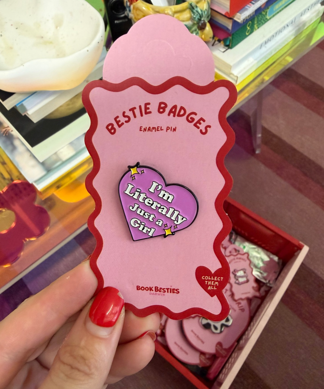 bestie badges - literally just a girl
