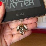 charm & charge e-reader charm - dragons