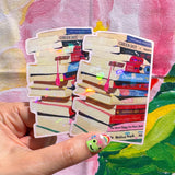 Book stack sticker