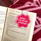 shhhh I'm busy read & snap bookmark