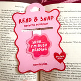 shhhh I'm busy read & snap bookmark