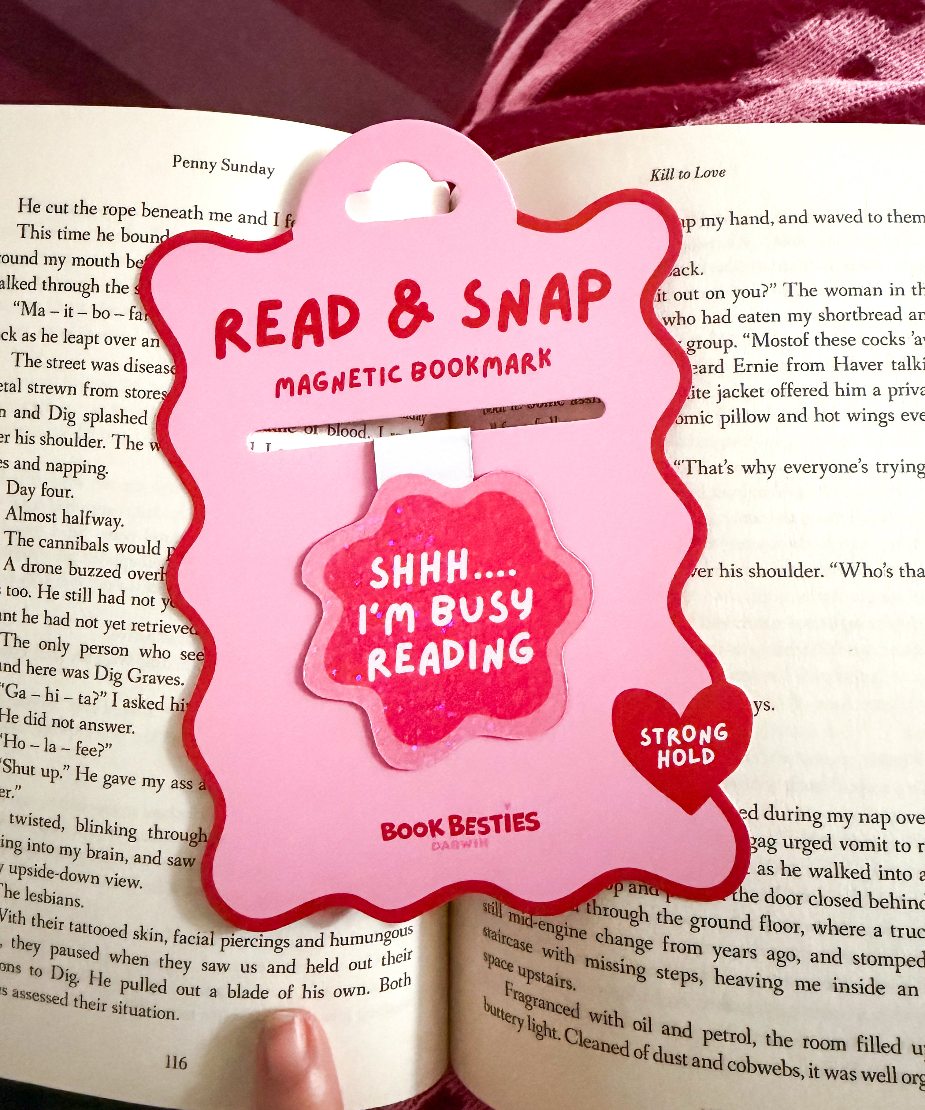 shhhh I'm busy read & snap bookmark