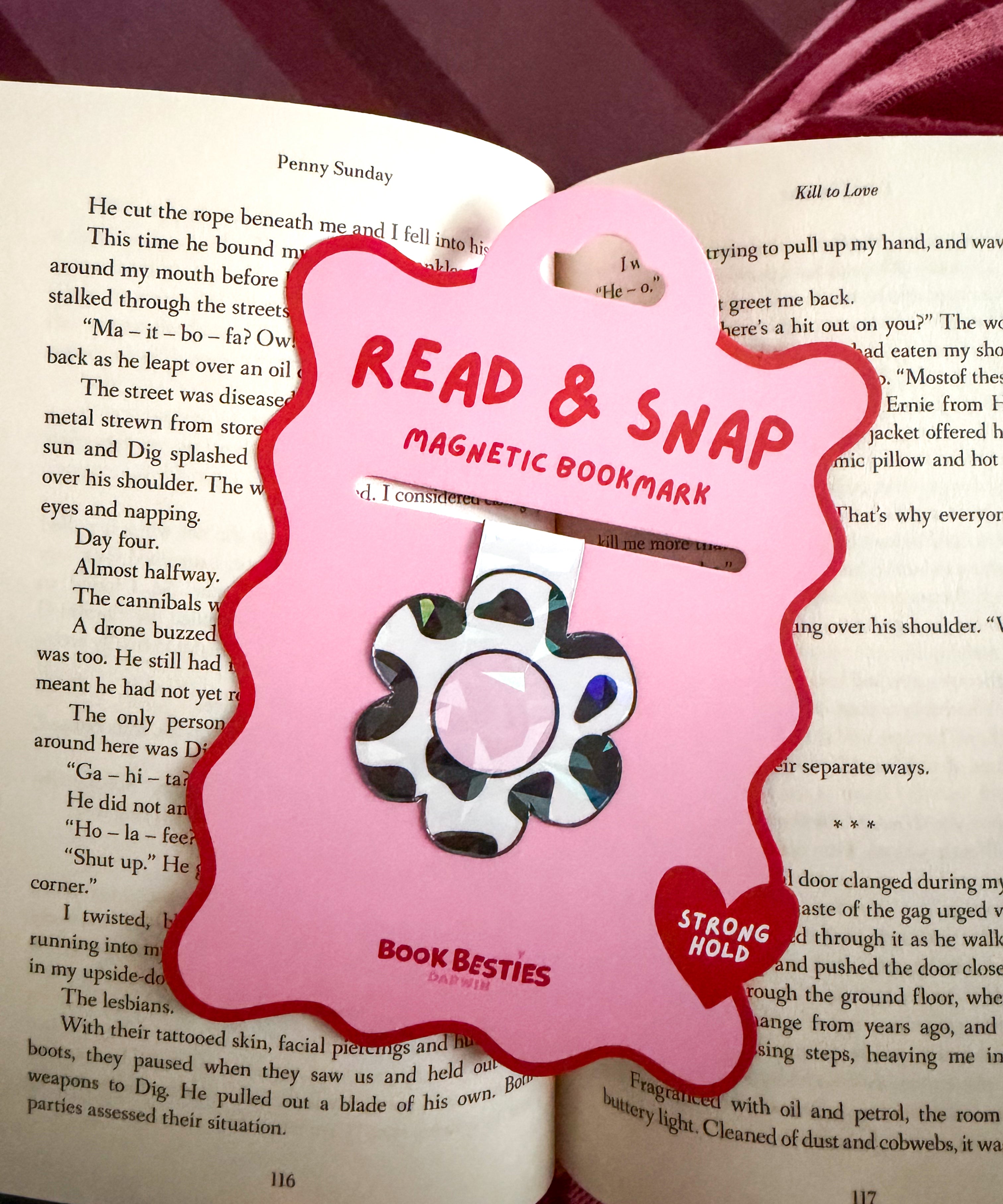 howdy flower read & snap bookmark