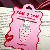 strawberry read & snap bookmark