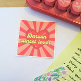 darwin sunset lover sticker