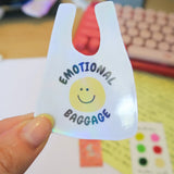 emotional baggage sticker