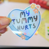 my tummy hurts sticker