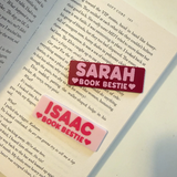 book besties acrylic name badge
