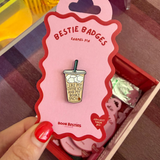 bestie badges - drinks icy & books spicy