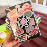 get a grip e-reader holder - cow print floral