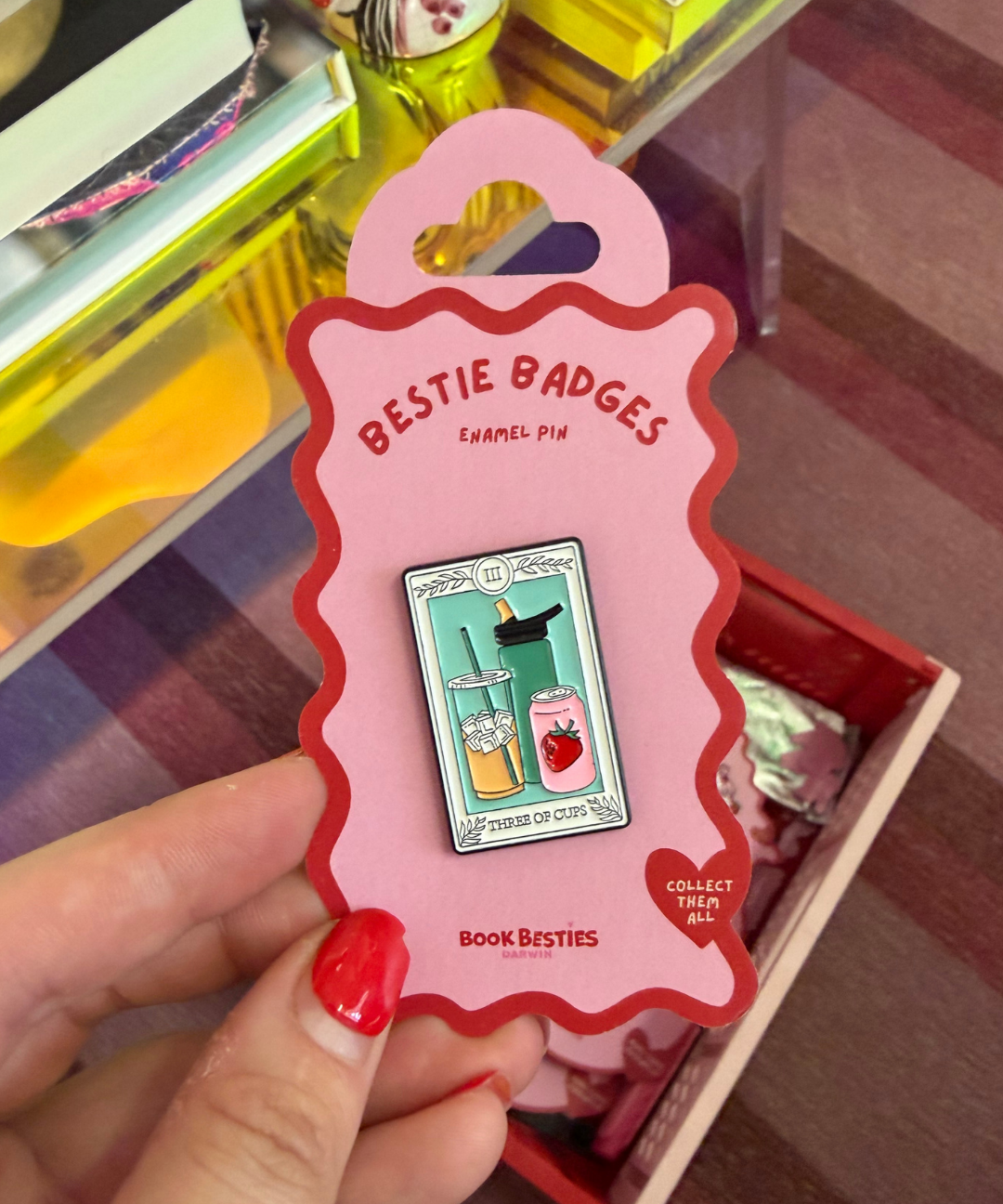 bestie badges - three of cups
