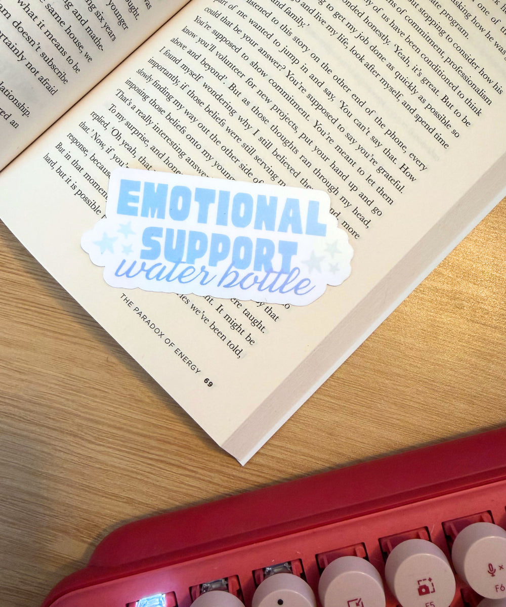 emotional support water bottle sticker