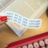 meet me at the cottage sticker
